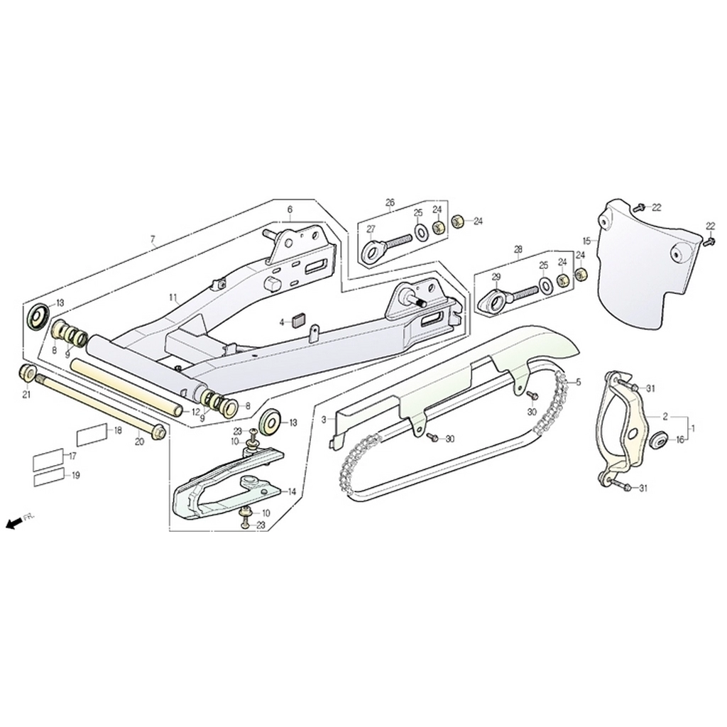 DAELIM VL250 DAYSTAR ZINCIR MUHAFAZA #DL250-DS F2203